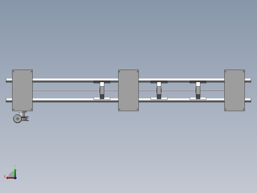 数控机床机械式自动送料机后视图