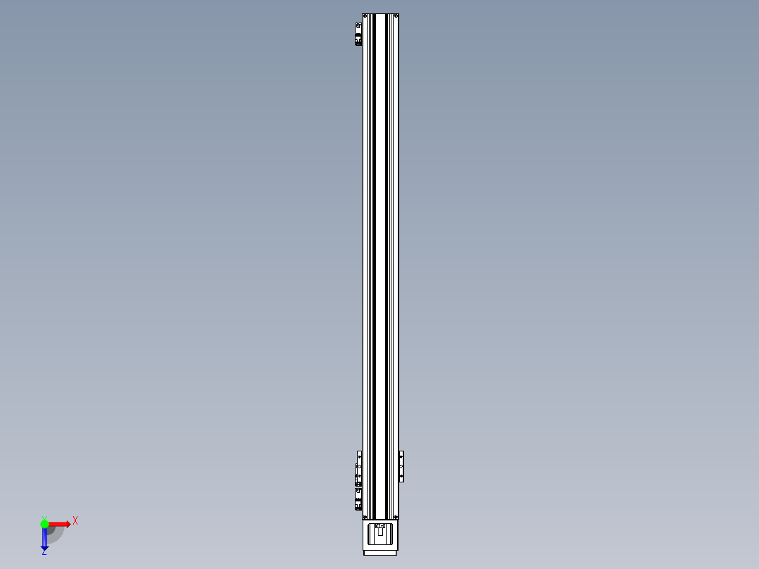 TPA-KNR-86E-1610C-L1050A1-M-P75-N3线性模块铝制底座俯视图
