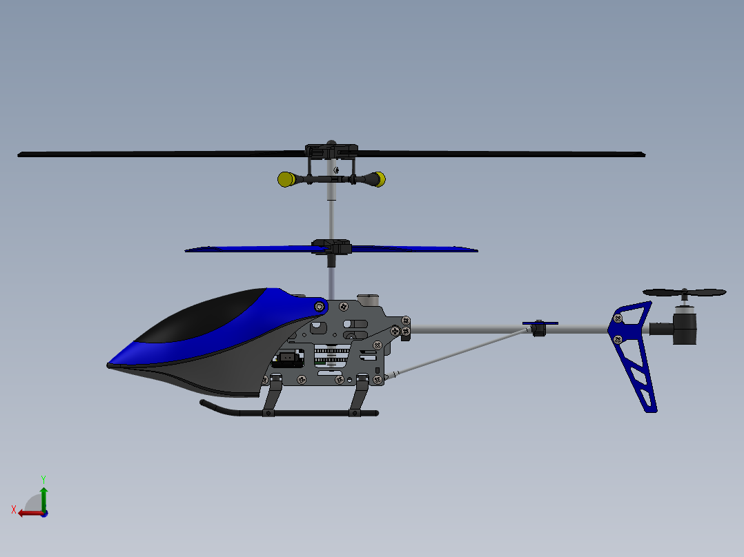 直升飞机 飞机模型设计 (88)后视图