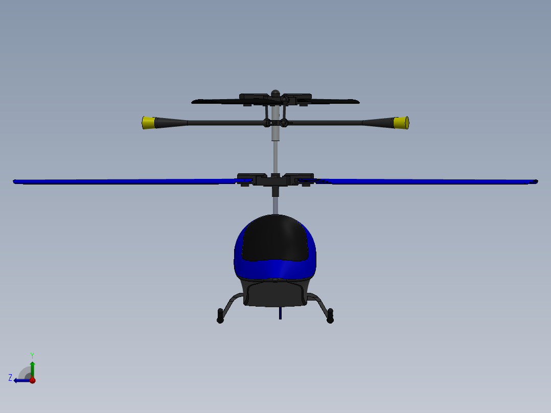 直升飞机 飞机模型设计 (88)右视图