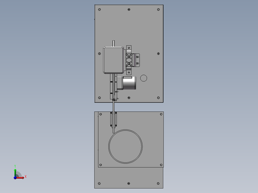 镭射机3D+2D图前视图
