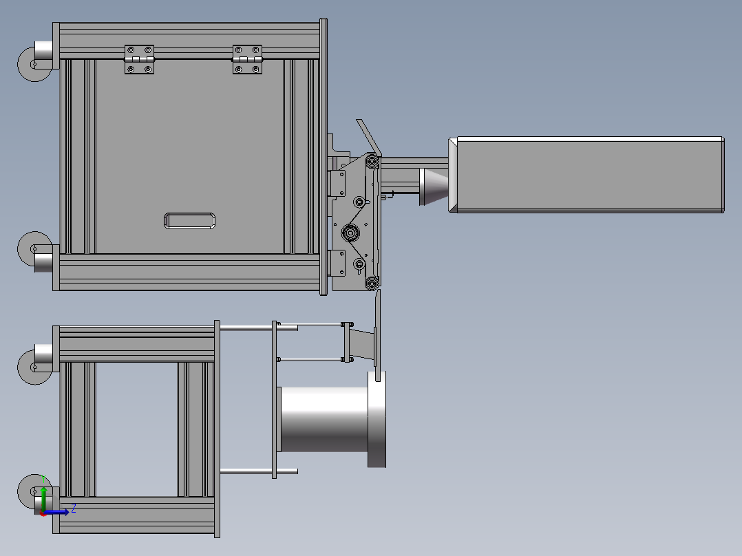 镭射机3D+2D图左视图