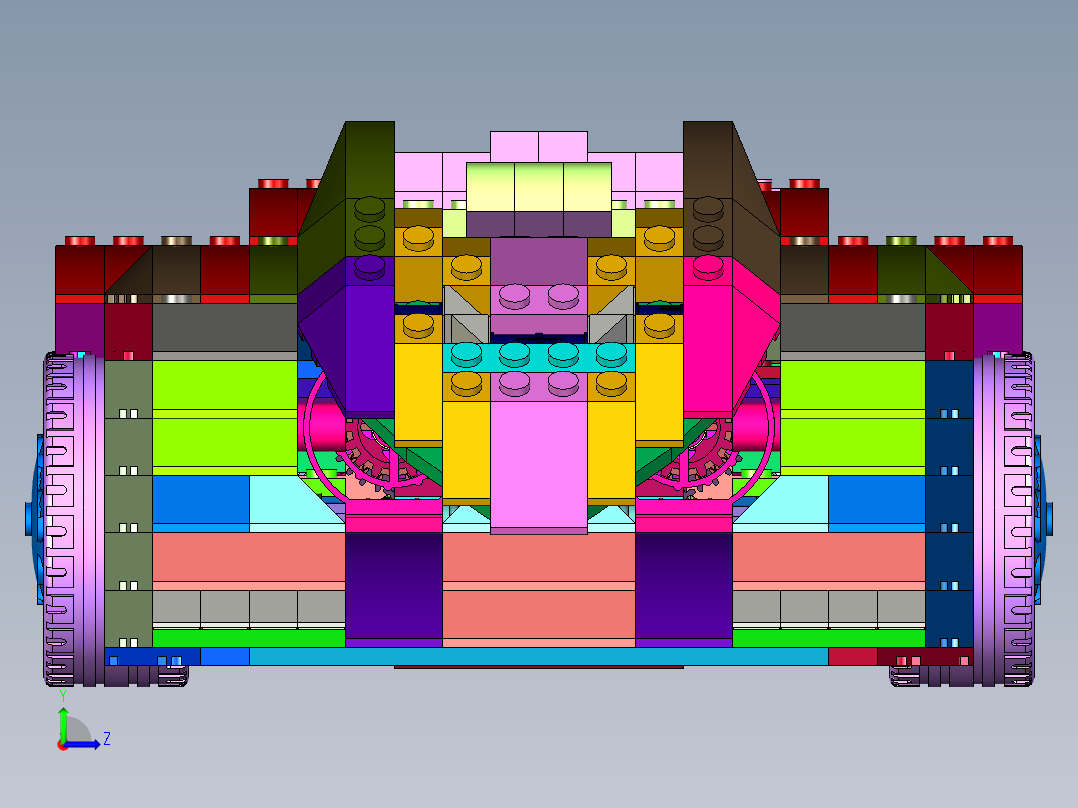 复仇火箭蝙蝠车积木左视图