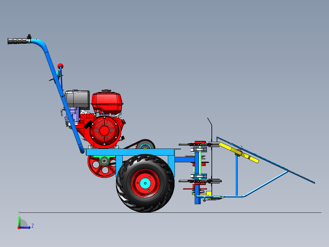 高速割晒机左视图