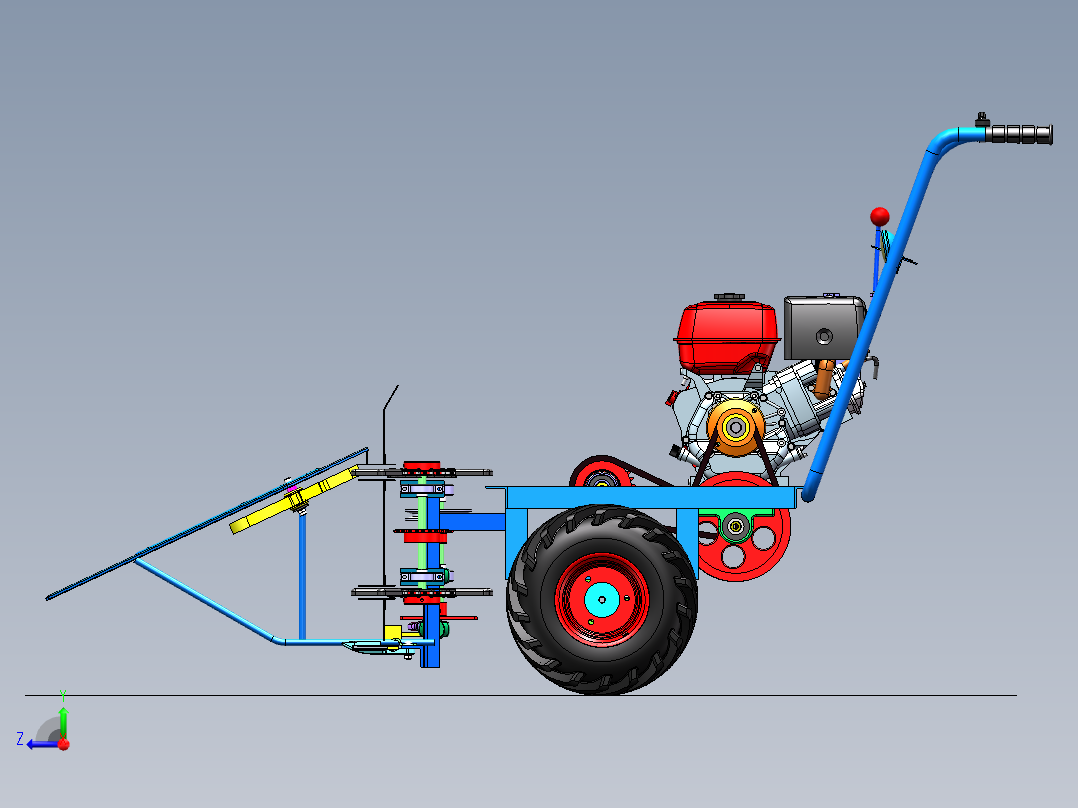 高速割晒机右视图