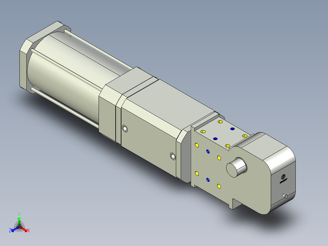 德克斯TUNKERS气缸数模KS_160_2_BD_A00_T12_135GRAD正等轴测图