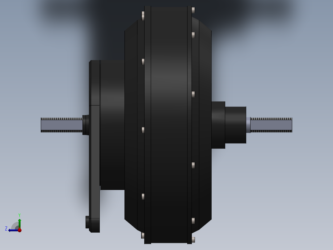 轮毂电机 (3)右视图