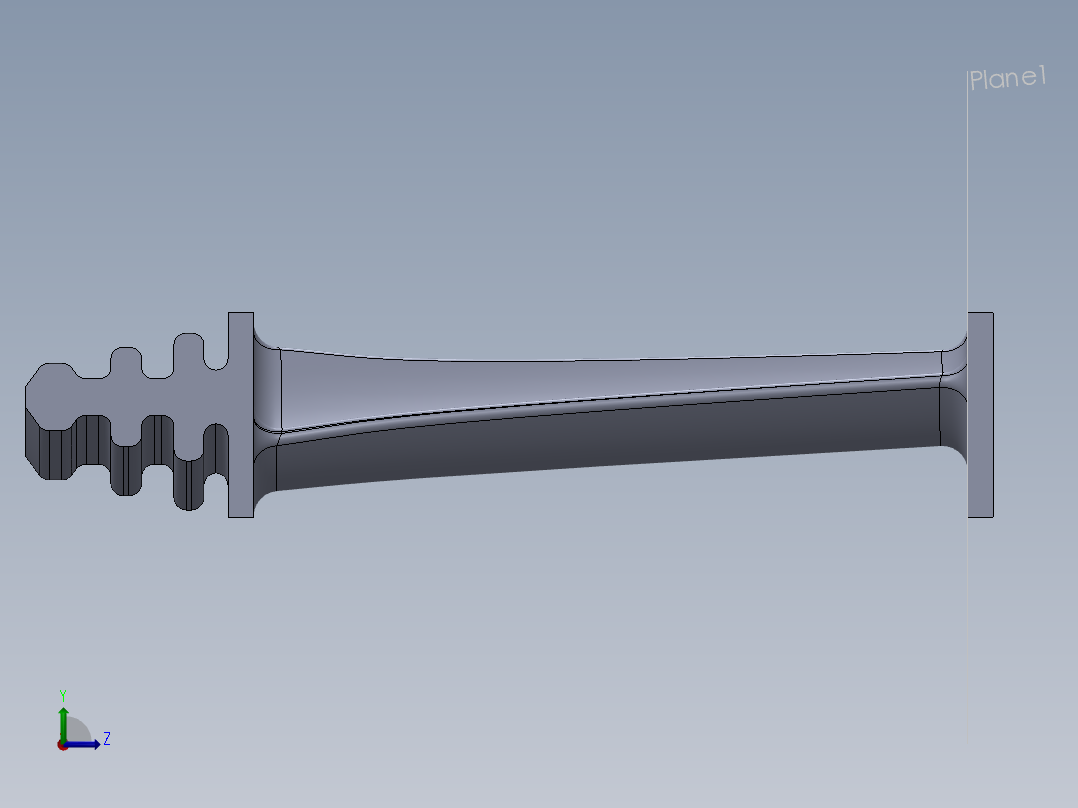 涡轮 叶片 涡扇 (40)左视图