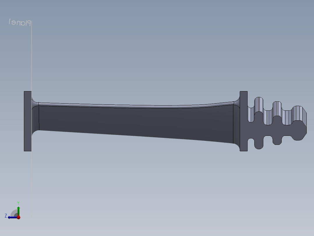 涡轮 叶片 涡扇 (40)右视图