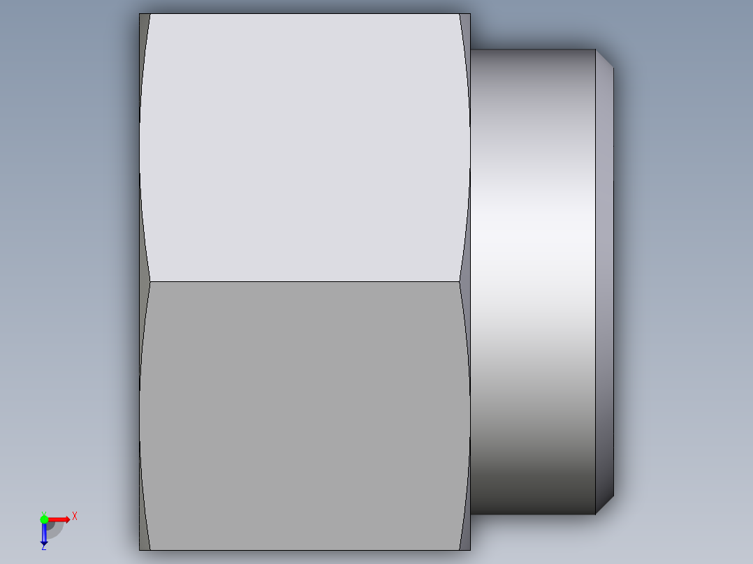 卡套式工业通用硬管接头EO_Swivel_connector_GAI42LMCFX俯视图