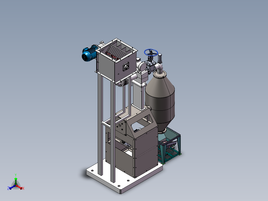 粉料搅拌器正等轴测图