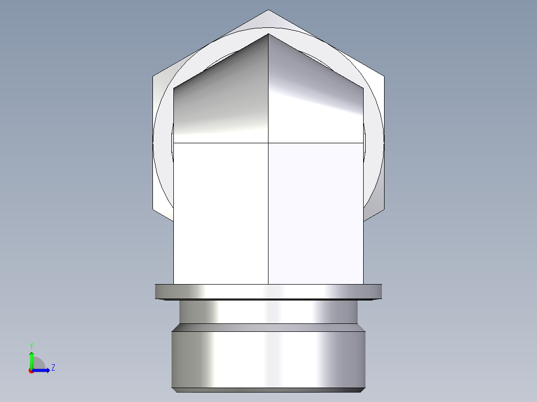 卡套式工业通用硬管接头EO_Male_stud_elbow_WE30SR71左视图