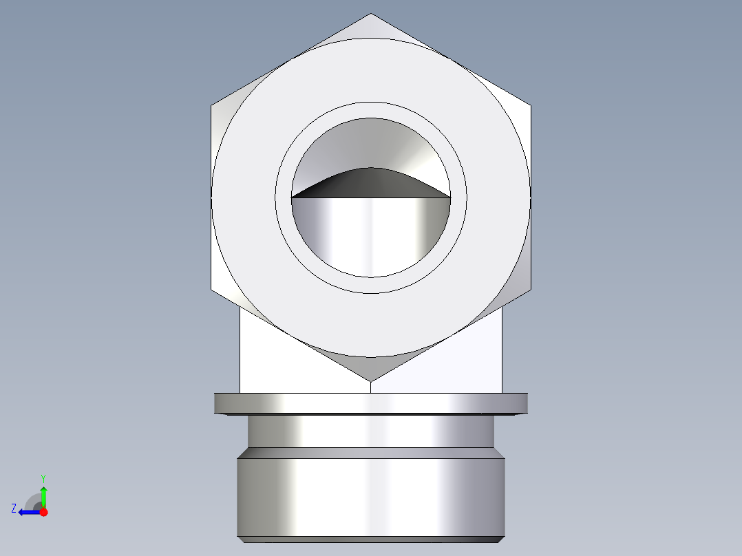 卡套式工业通用硬管接头EO_Male_stud_elbow_WE30SR71右视图