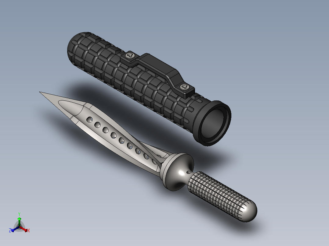 剑、宝剑(46)正等轴测图