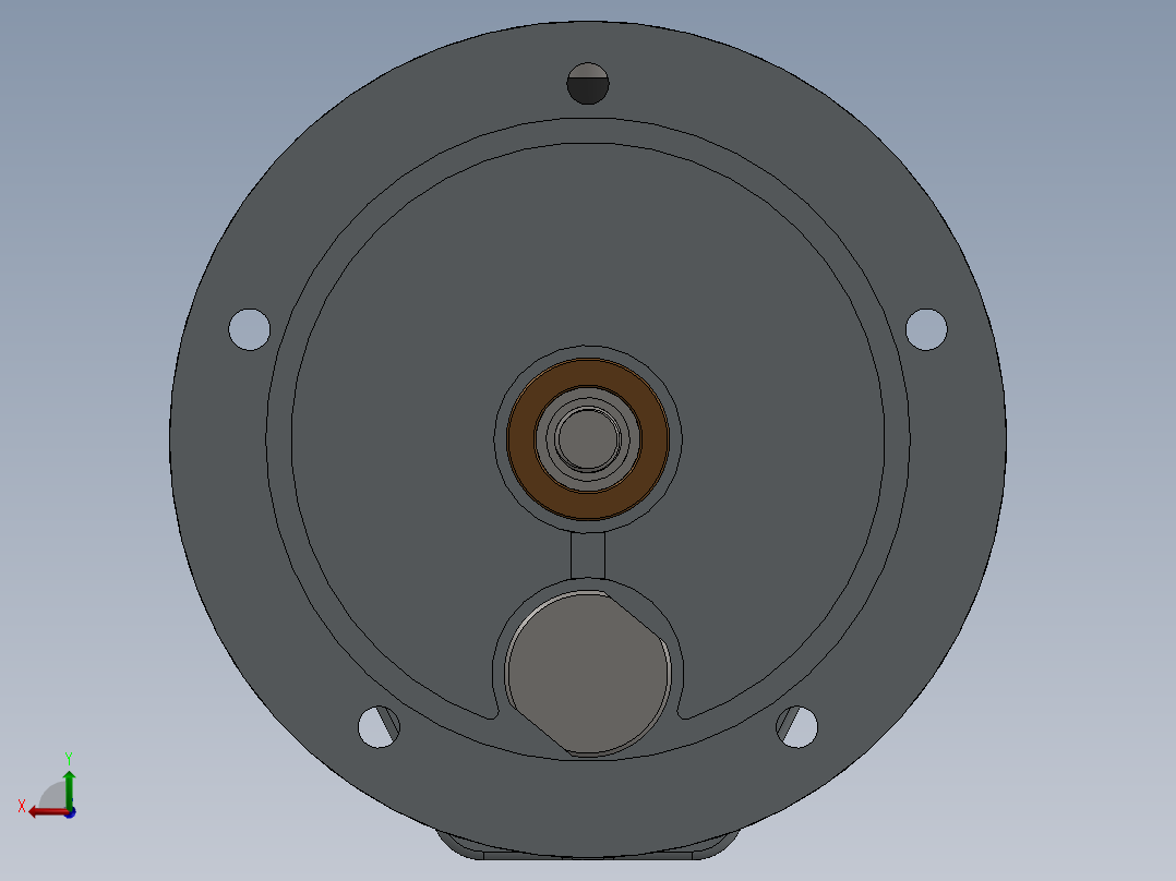 带溢流阀的外啮合齿轮泵sw20可编辑后视图