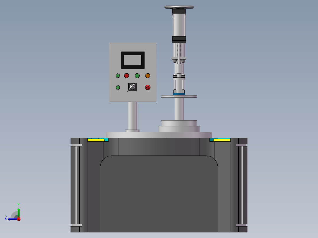 瓶盖自动压缩机sw17右视图