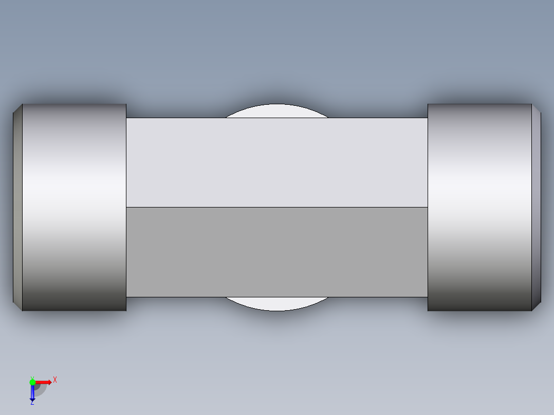卡套式工业通用硬管接头EO_Union_tee_T15L71X俯视图