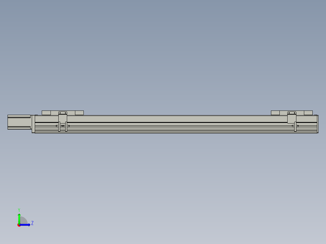 直线模组WG-LHC12-S900-M设计图纸左视图