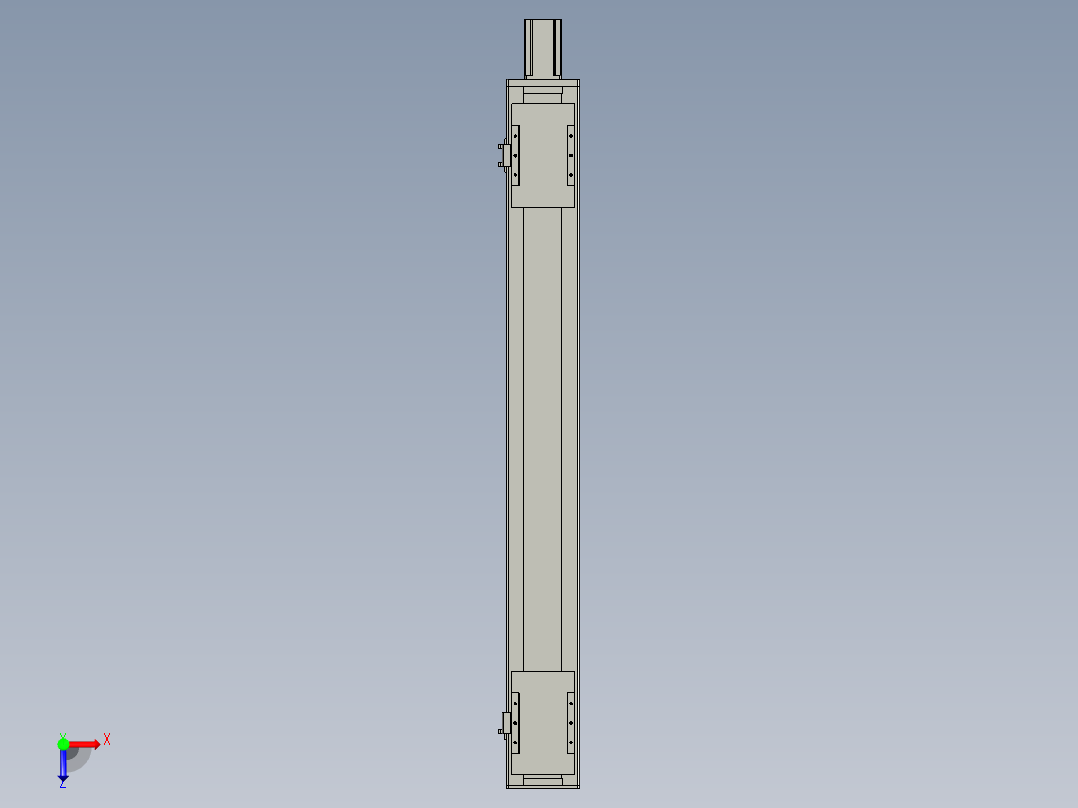 直线模组WG-LHC12-S900-M设计图纸俯视图