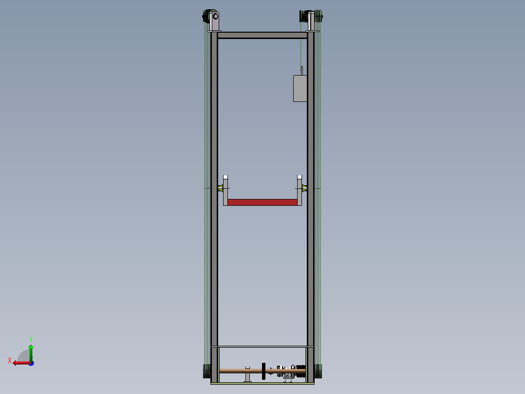 垂直升降类立体停车库的提升装置【含图和文档】后视图