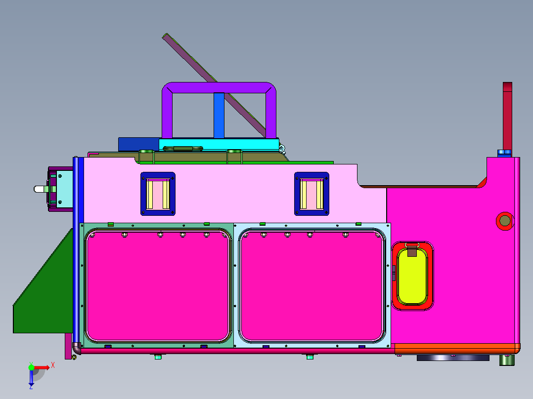 通用露营设备野外厨房俯视图