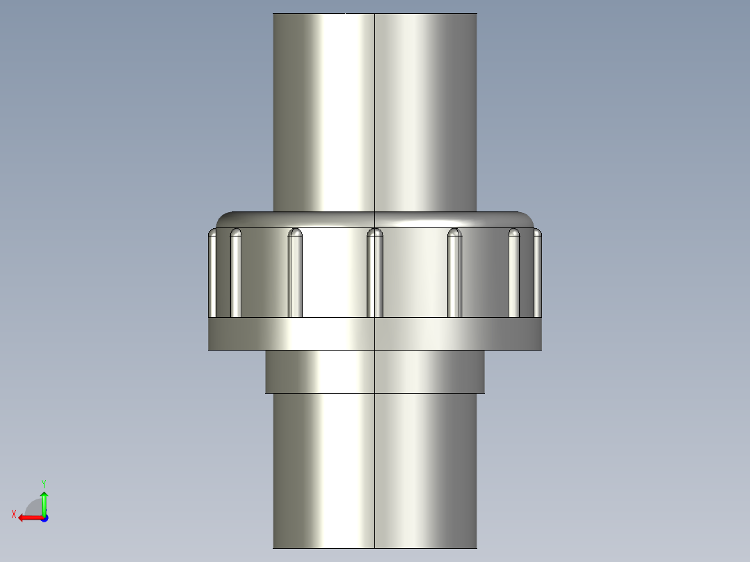 聚氯乙烯配件29-Sch80_Union T375_SxS_897-375-020_2in后视图