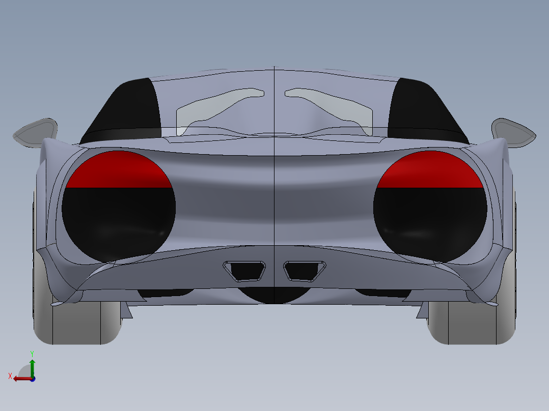 布加迪凯龙后视图