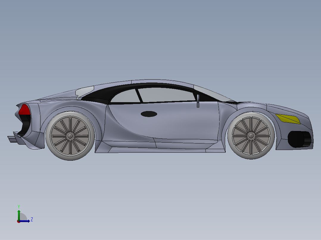 布加迪凯龙左视图