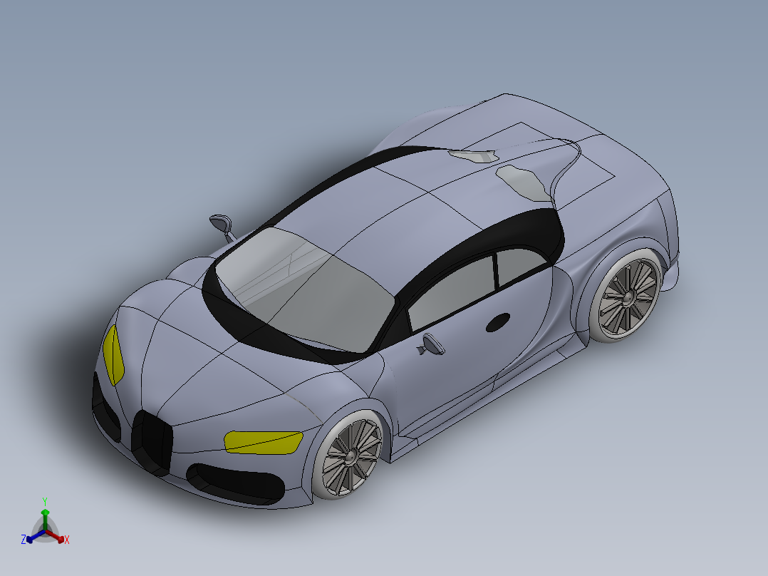 布加迪凯龙正等轴测图