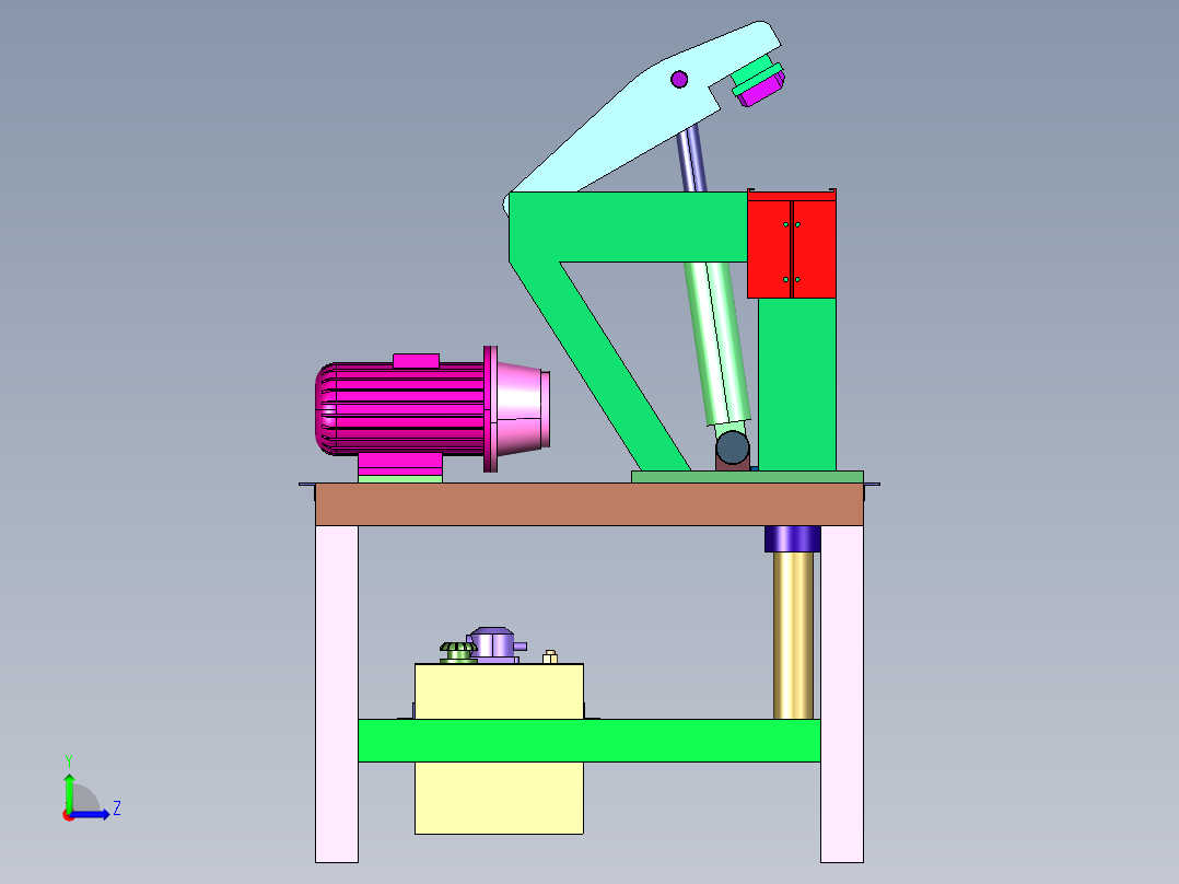液压驱动黏土制砖机左视图