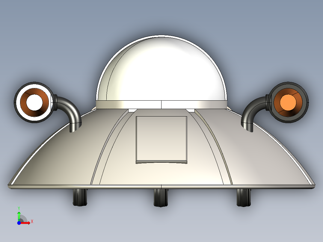 外星飞船前视图