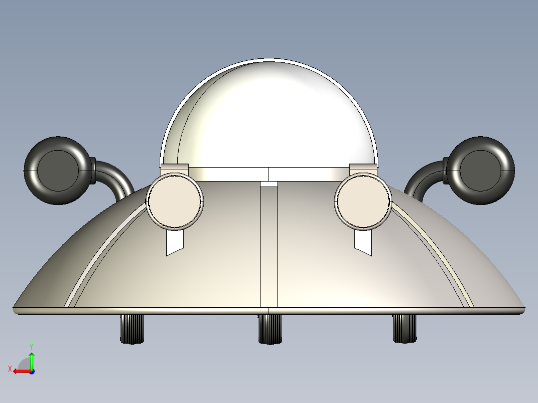 外星飞船后视图