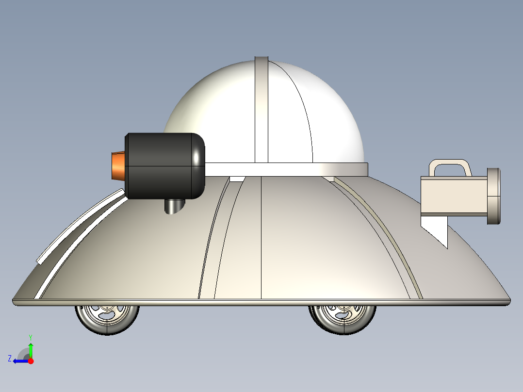 外星飞船右视图