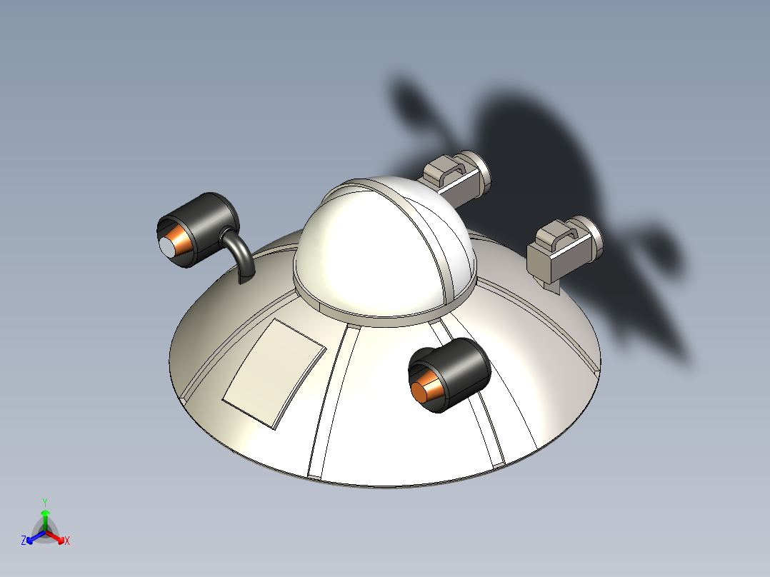 外星飞船正等轴测图