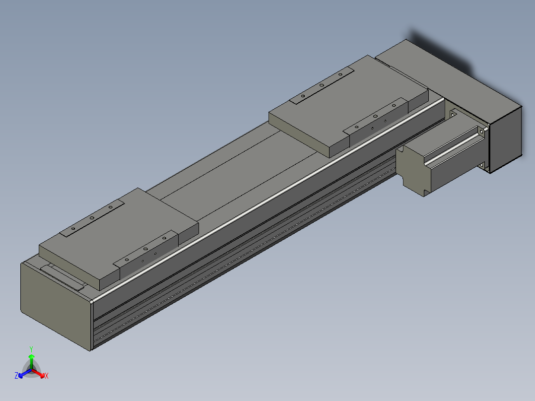 直线模组WG-LHC12-S350-R设计图纸正等轴测图