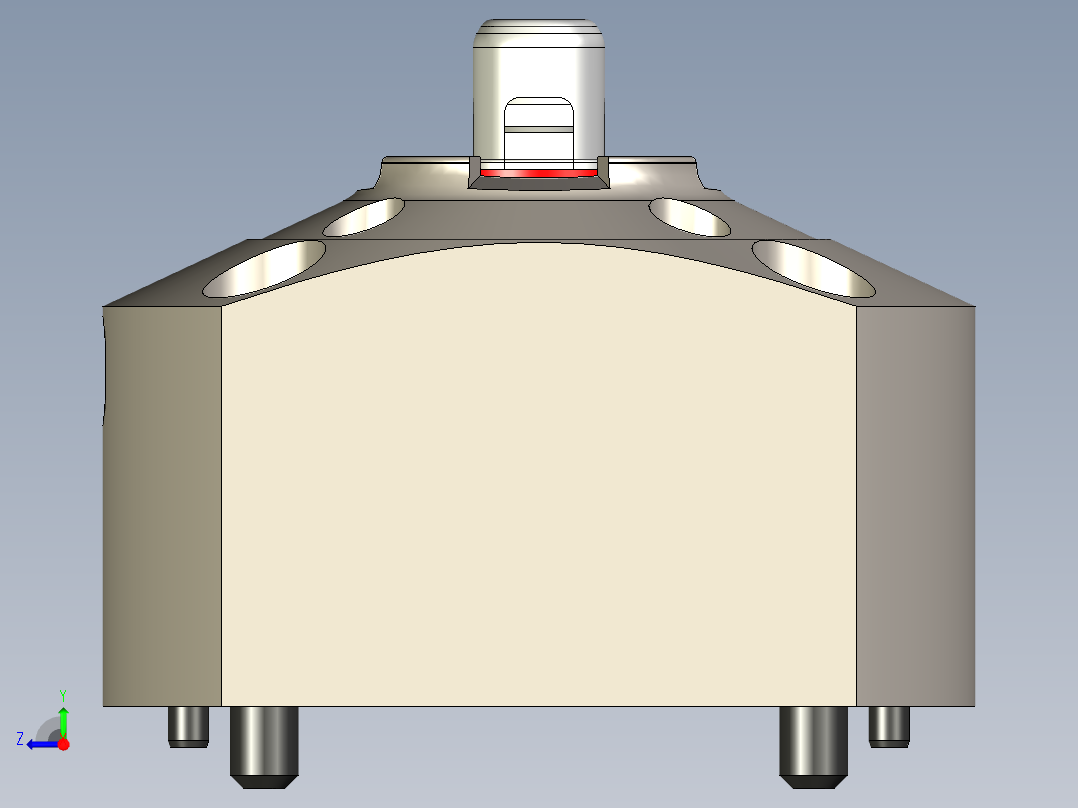 KOSMEKSFA2000-G0N-100多系列多零件图纸模型多系列多零件图纸模型右视图