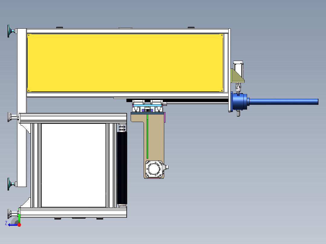 侧面旋转提升机sw21可编辑右视图