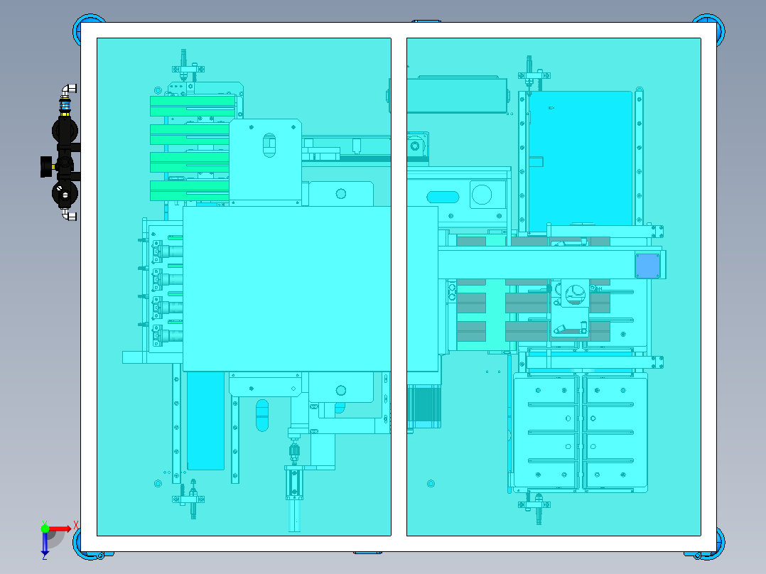 锂电池裁片机catia俯视图