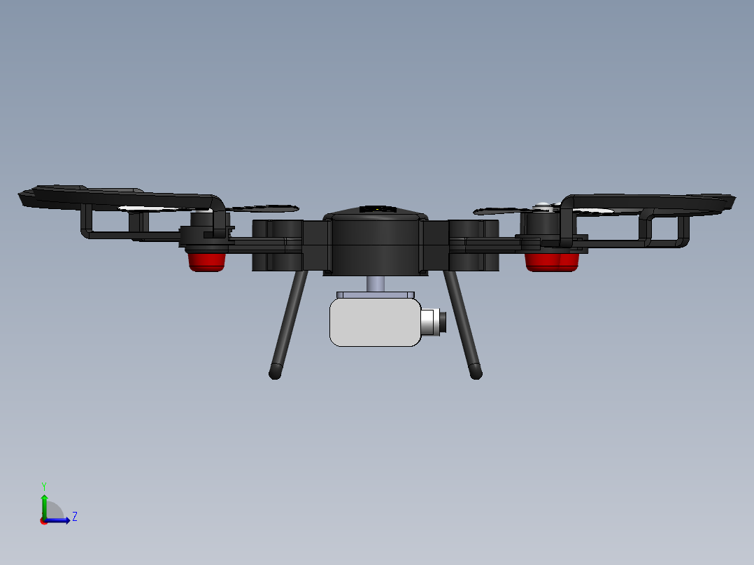 drone-174四轴无人机简易左视图