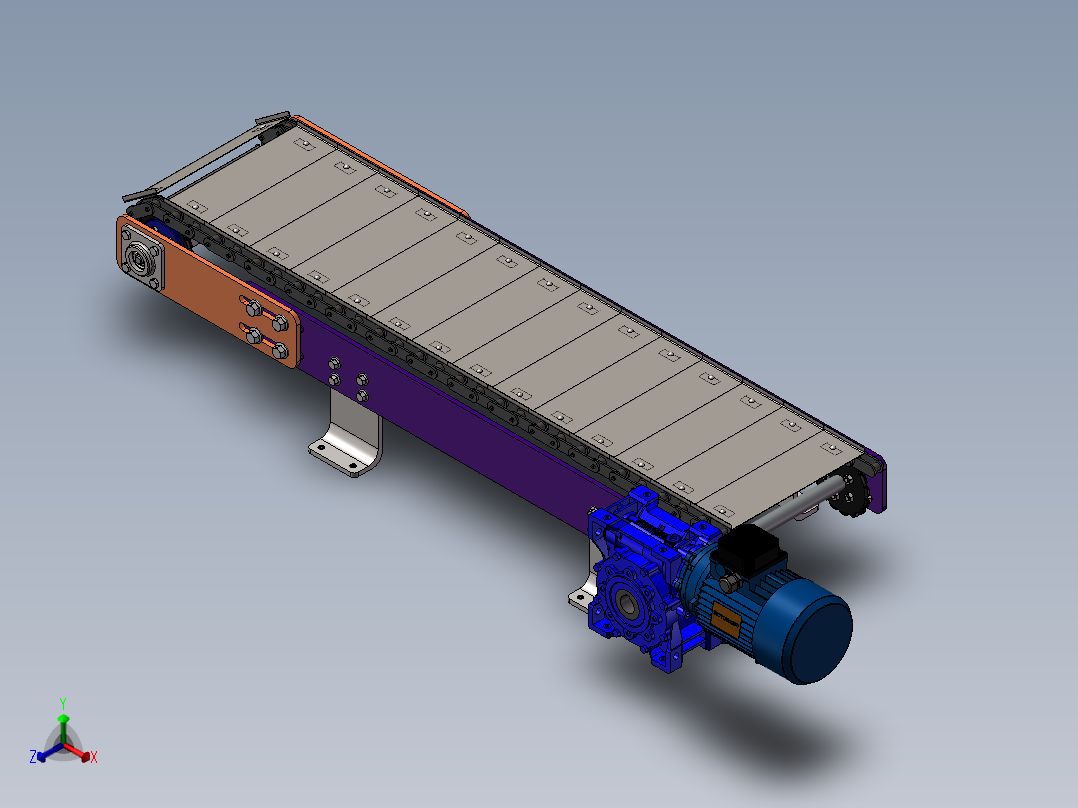 流水线传送带正等轴测图