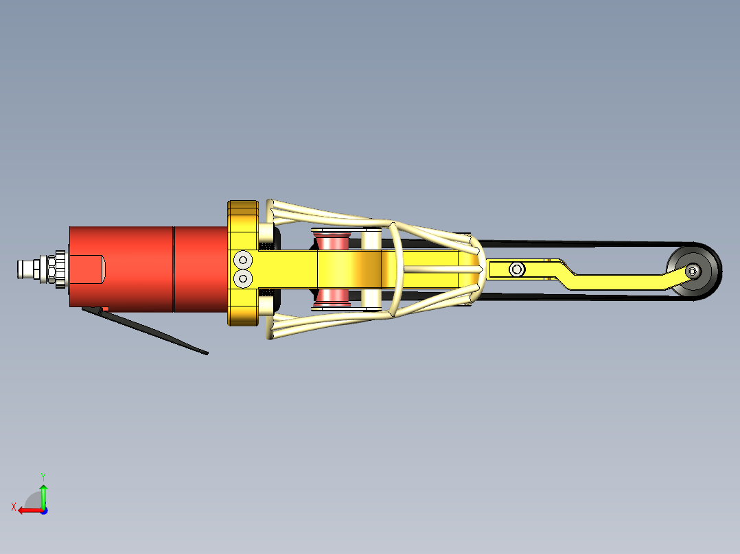 气动砂光机（砂带磨光机）后视图