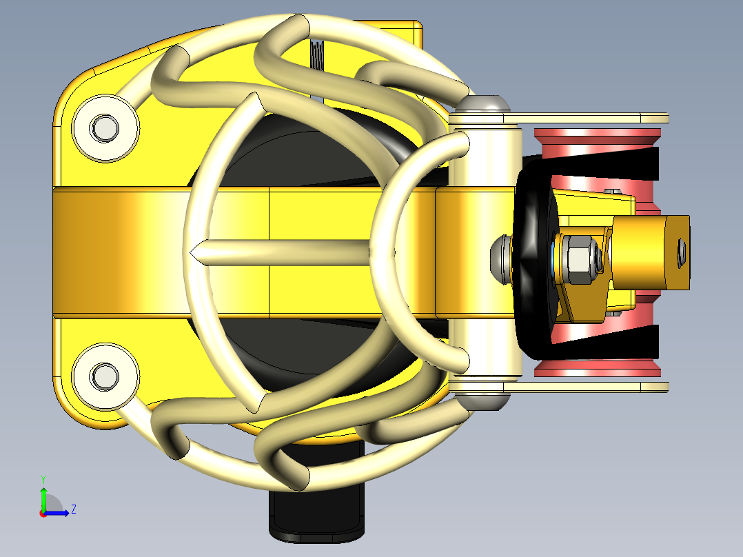气动砂光机（砂带磨光机）左视图