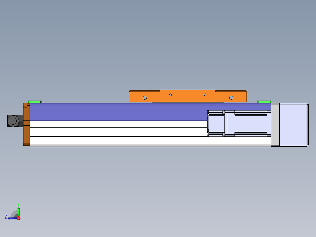 MCH丝杆全封闭MCH12-BR-100W右视图