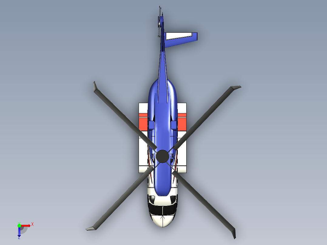 SirKosky S-92 直升机---格式为：STP俯视图