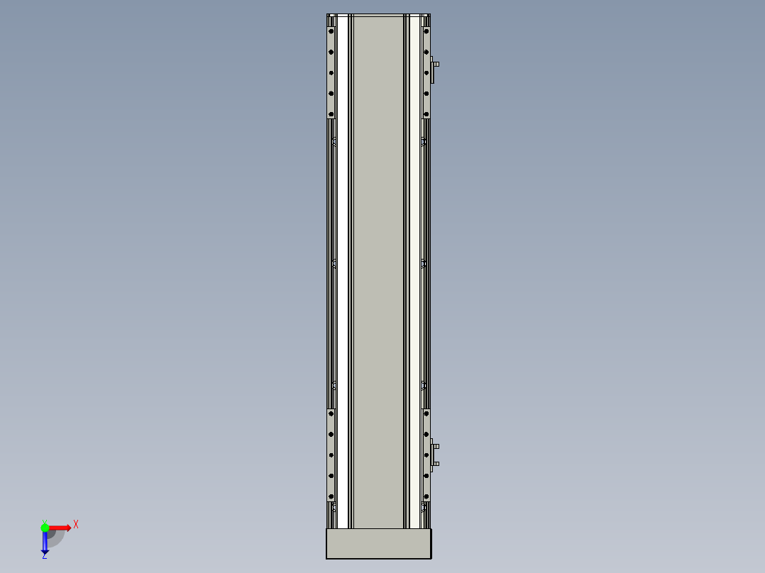 直线模组LHA170-S600-D设计图纸俯视图