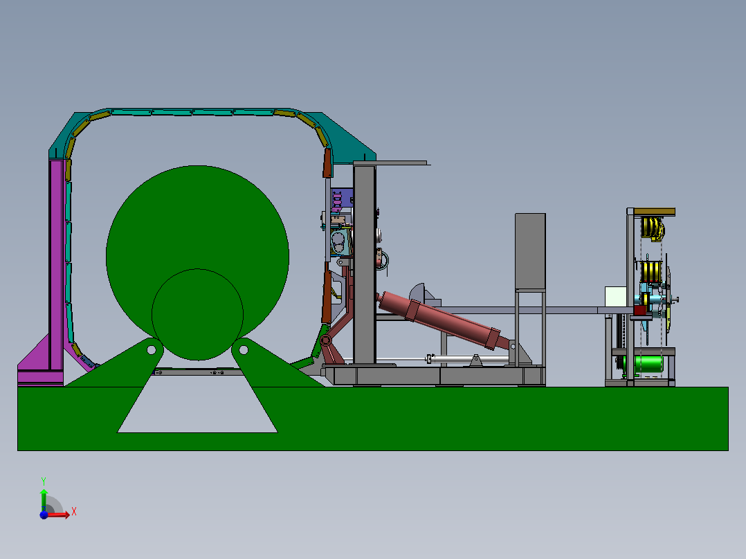 钢材打捆机sw22可编辑前视图