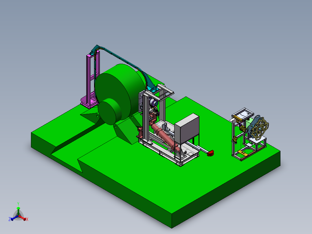 钢材打捆机sw22可编辑正等轴测图