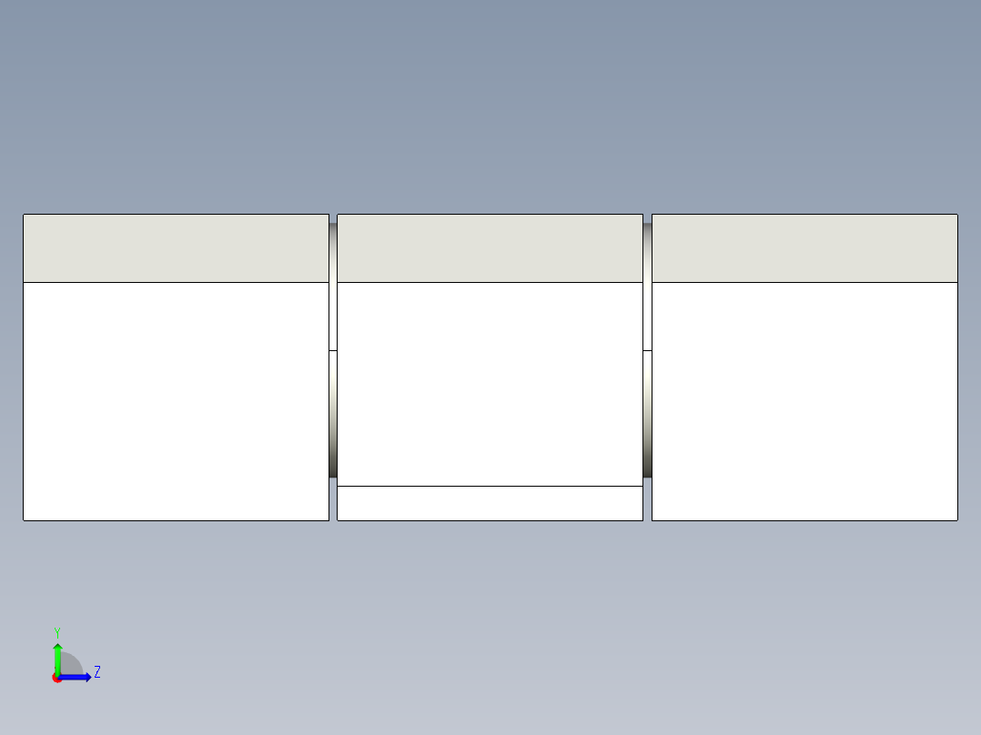 方型鉸鏈SQH(B)-3D多系列多零件图纸模型左视图