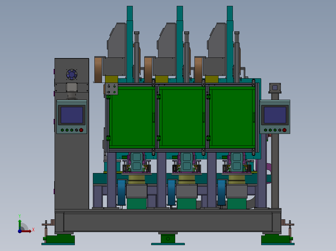 大号锂电池全自动焊接机前视图