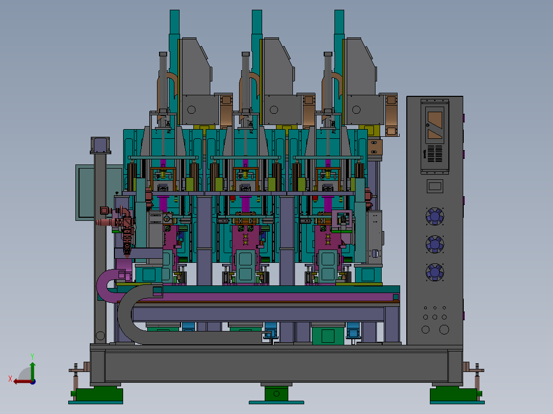 大号锂电池全自动焊接机后视图